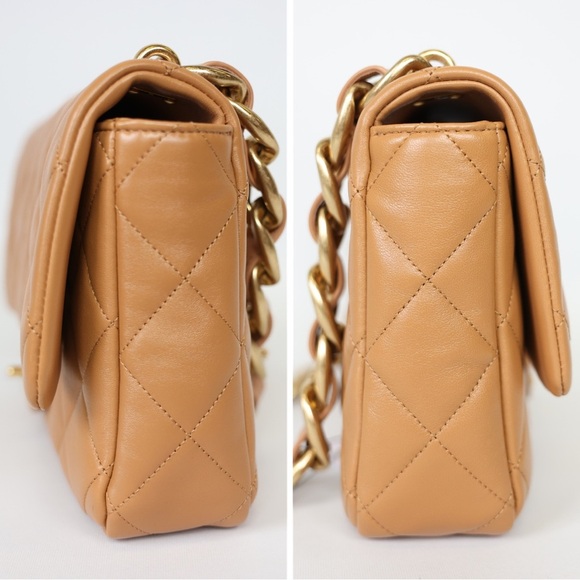 NEW Chanel 23P Funky Large Flap Bag Caramel Lambskin w/ Gold Hardware - Picture 5 of 9